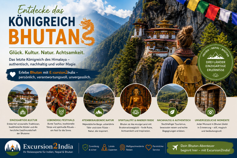 Generate an image of Nepal attracting German travelers to visit Nepal and with Excursion2India