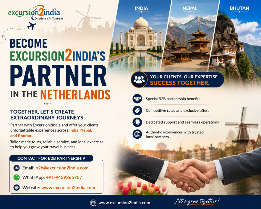 Become Excursion2India's Travel Partner in the Netherlands